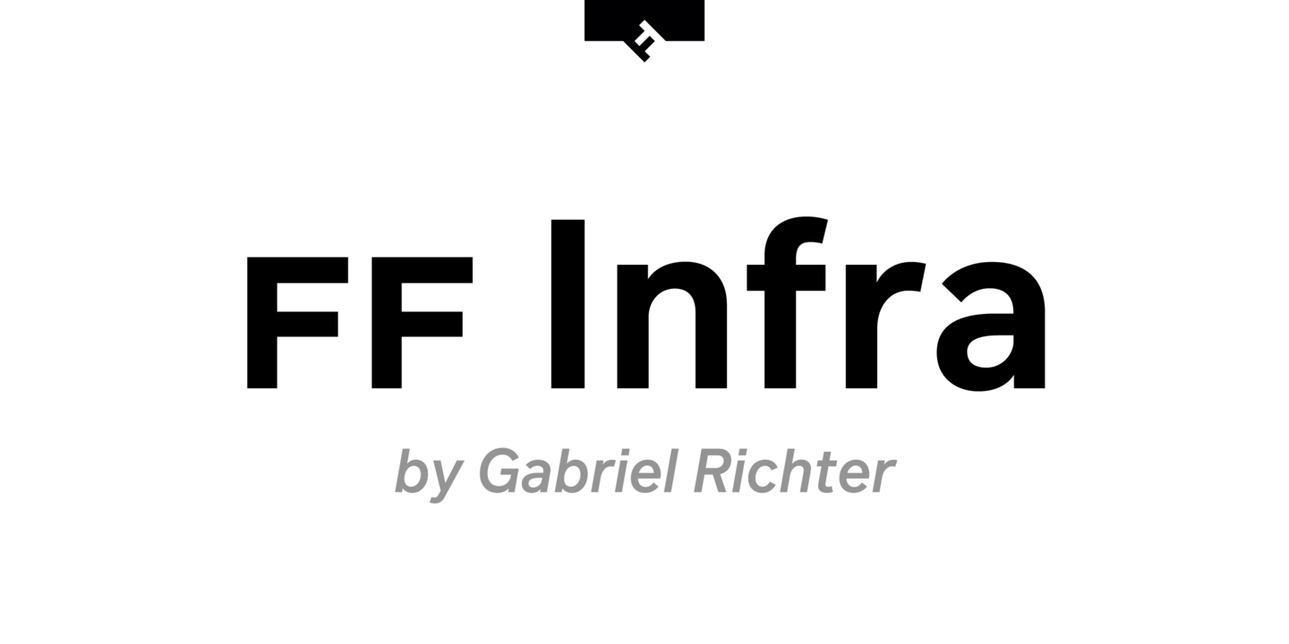 Ejemplo de fuente FF Infra Medium Italic
